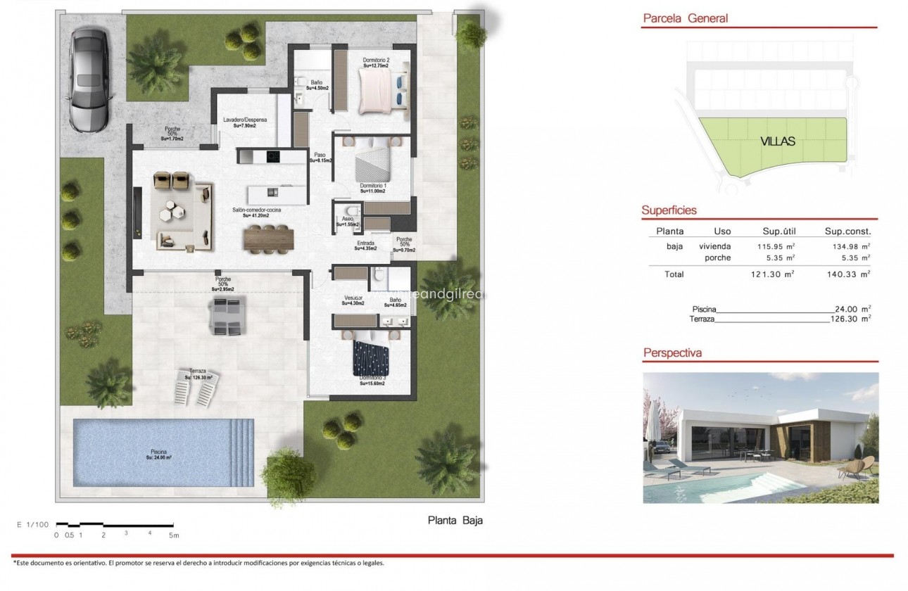 New Build - Villa  - BAÑOS Y MENDIGO - Altaona golf and country village